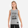 Bērnu basketbola krekls bez piedurknēm “TS500 Fast”, pelēks