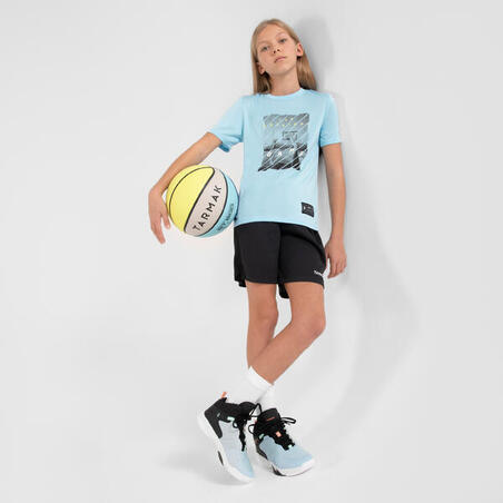 Кросівки дитячі SS500H для баскетболу чорні/блакитні