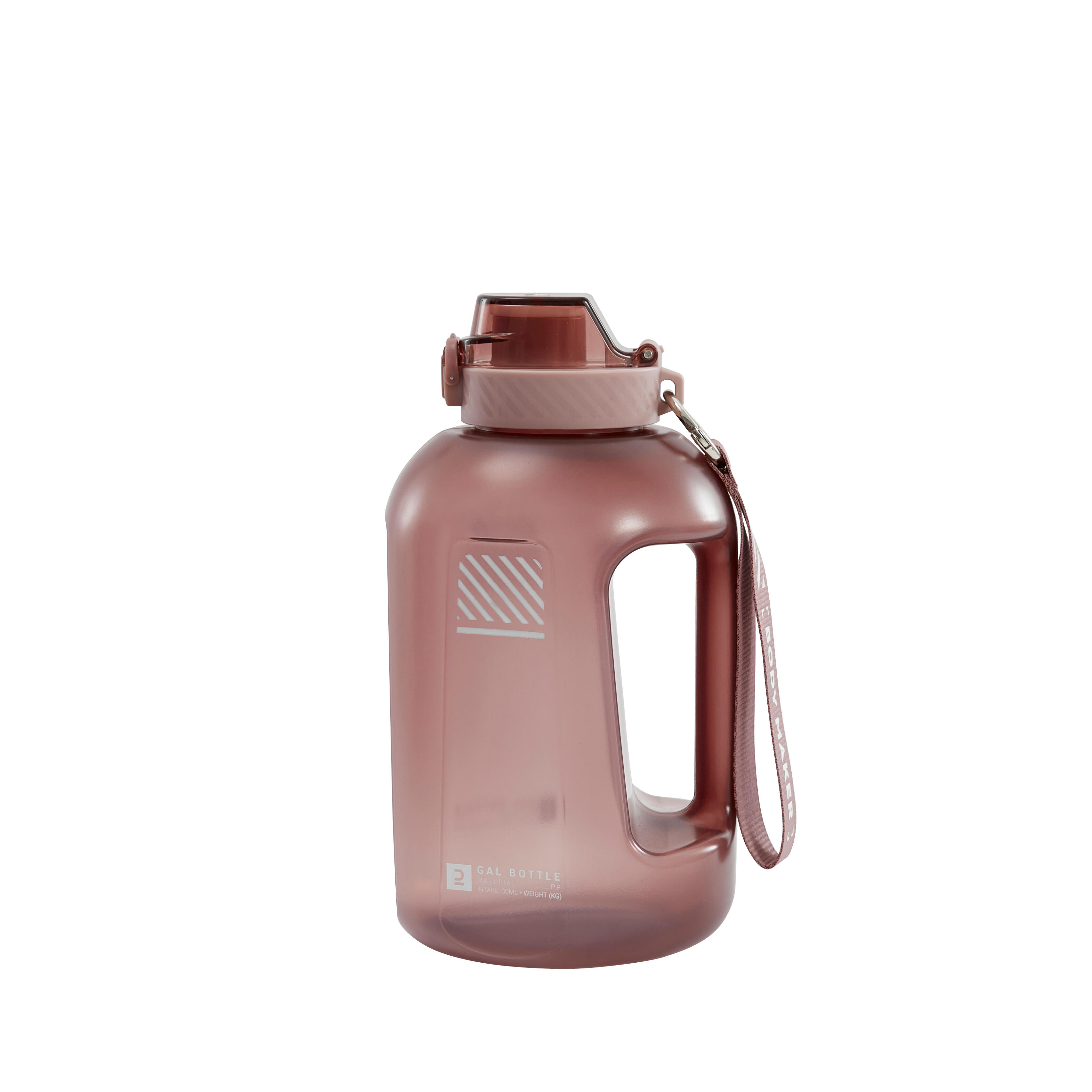 Gallon Water Bottle, 1.3L, Leak-Proof Cap, Multi-Purpose - Pink
