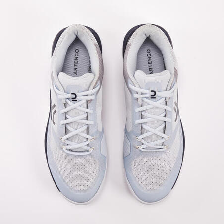 Chaussures de tennis Homme Multicourt - Artengo FAST Gris Clair Bleu