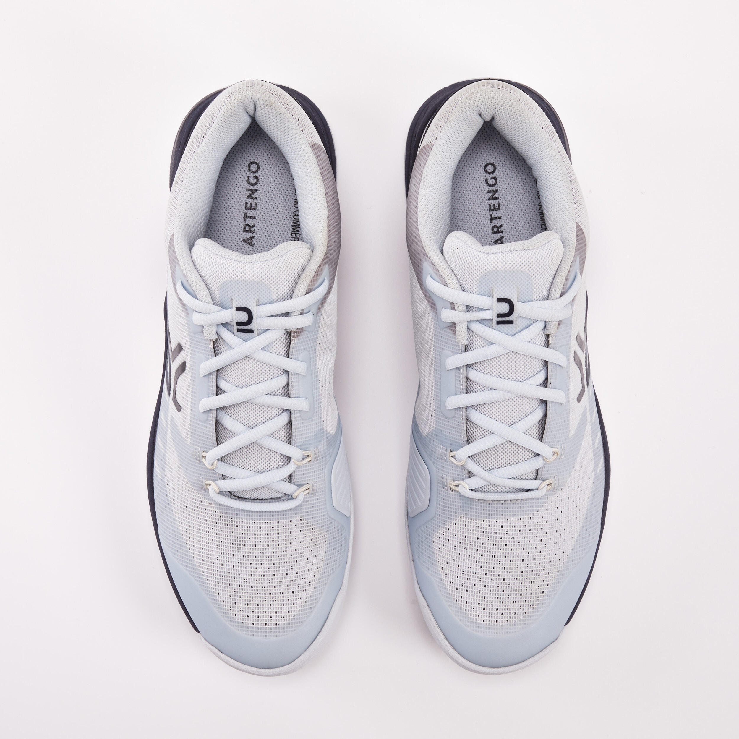 Men's Multicourt tennis shoes - Artengo FAST Gris Clair Bleu