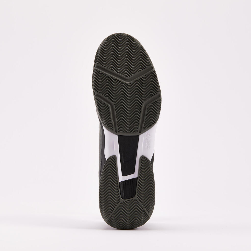 Pánska tenisová obuv Fast na antuku kaki-čierna