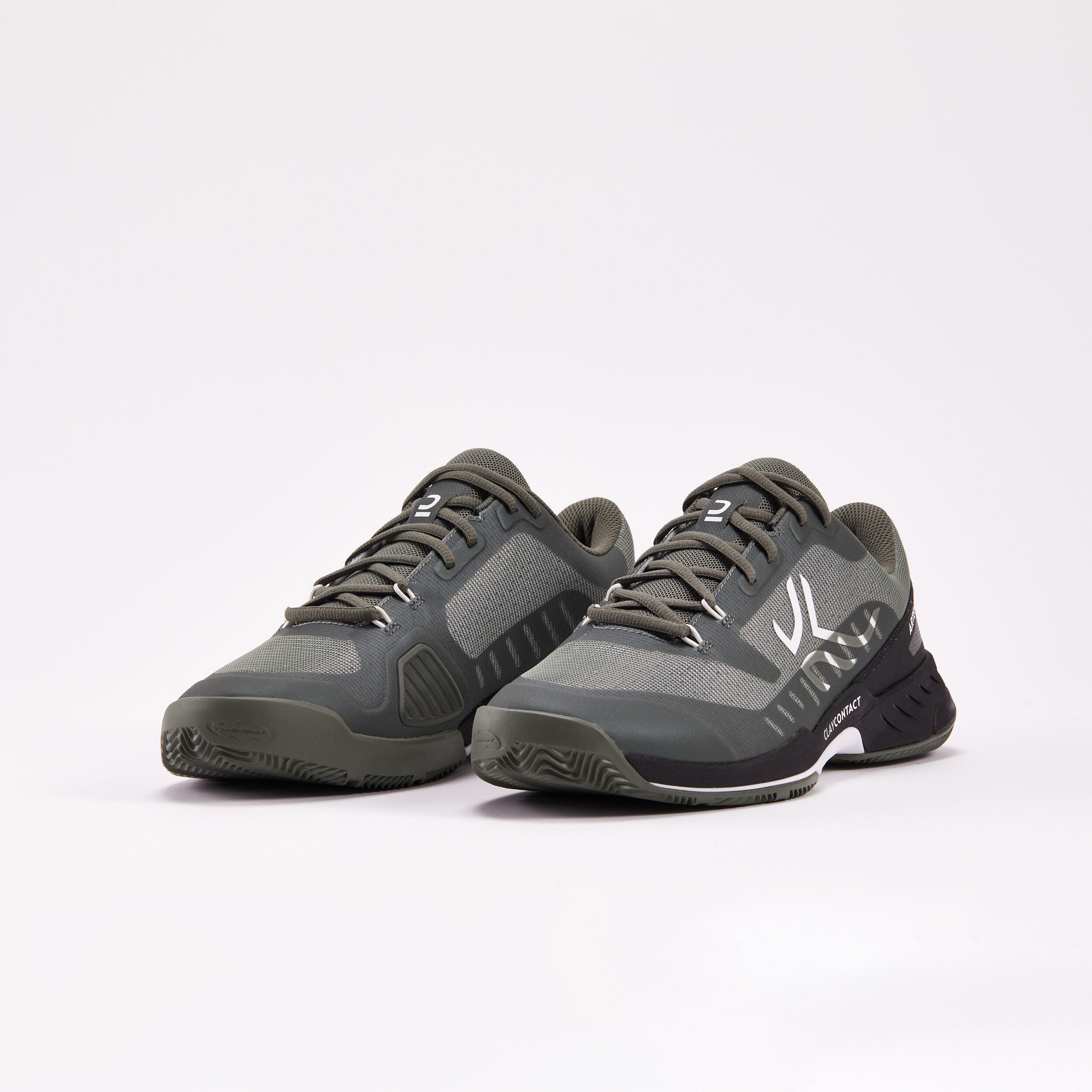 Men's Clay Court Tennis Shoes Fast - Khaki/Black 4/8