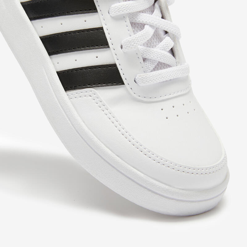 Baskets à scratch enfant - ADIDAS BREAKNET blanc/noir