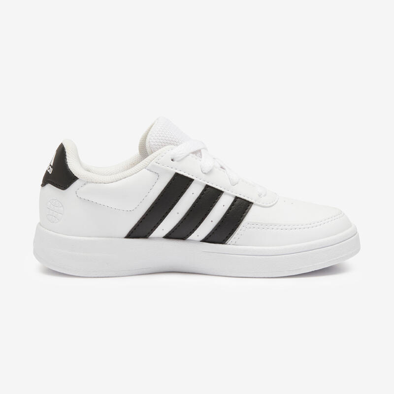 Baskets à lacets enfant - ADIDAS BREAKNET blanc/noir