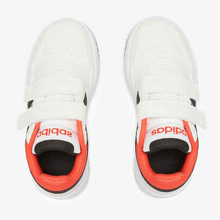 Kids' Rip-Tab Trainers Hoops - White/Red
