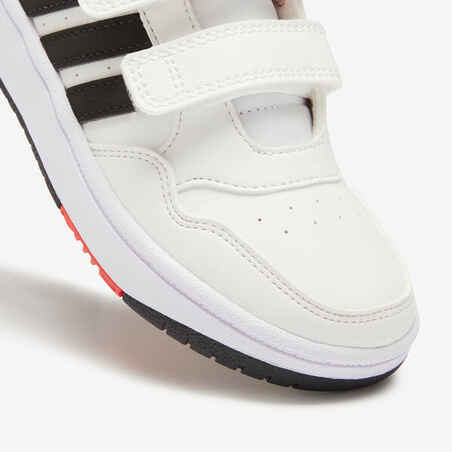 Kids' Rip-Tab Trainers Hoops - White/Red