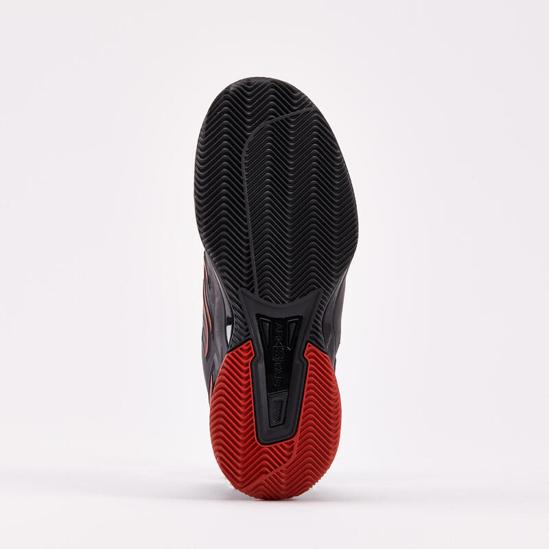 Zapatillas de tenis niños tierra batida Artengo TS990 Negro y rojo