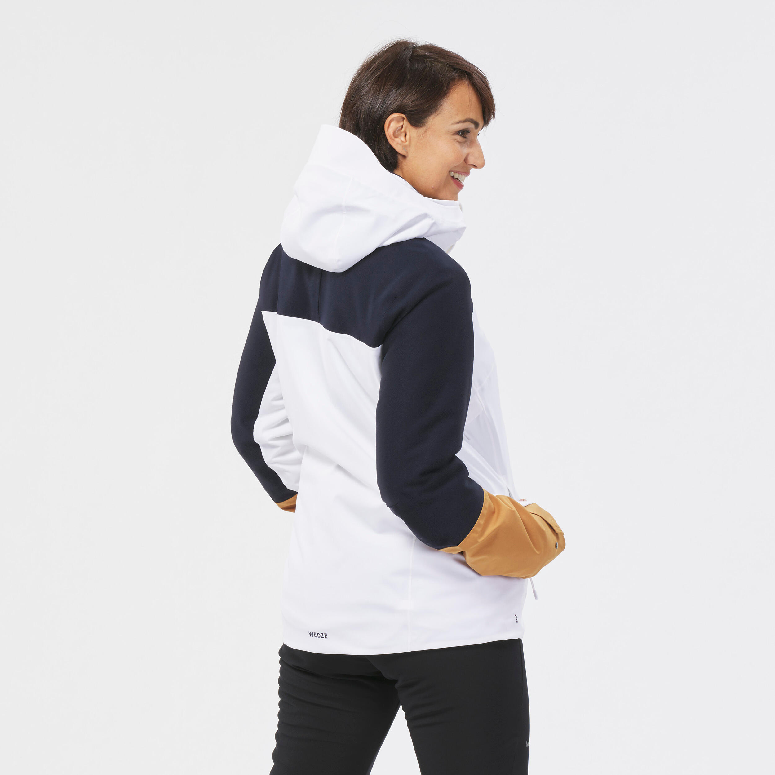 Casaco de ski - 500 sport - Mulher Branco/azul/castanho 3/13