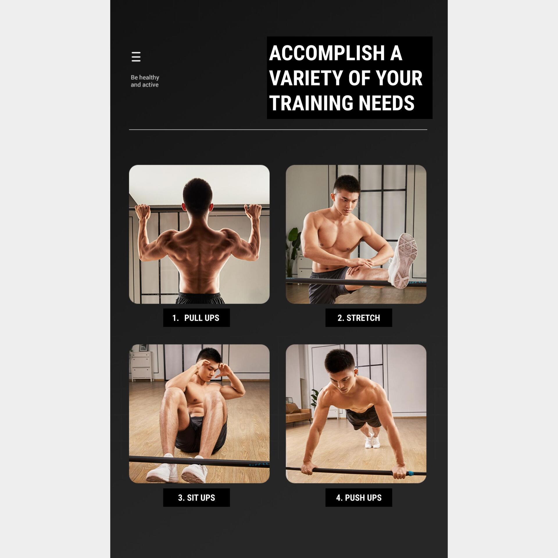 Strength Training Lockable Pull-Up Bar 100 cm