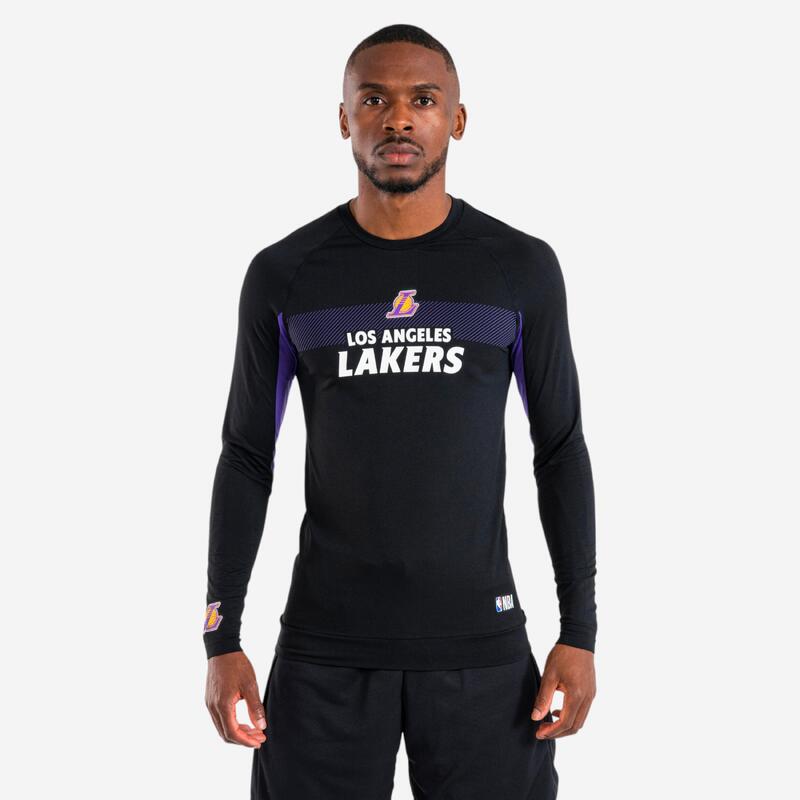 Camisola Térmica de Basquetebol Adulto NBA Los Angeles Lakers UT500 Preto