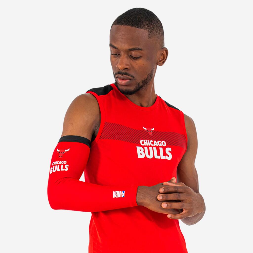 Manga de baloncesto NBA para adulto Tarmak Chicago Bulls E500 rojo