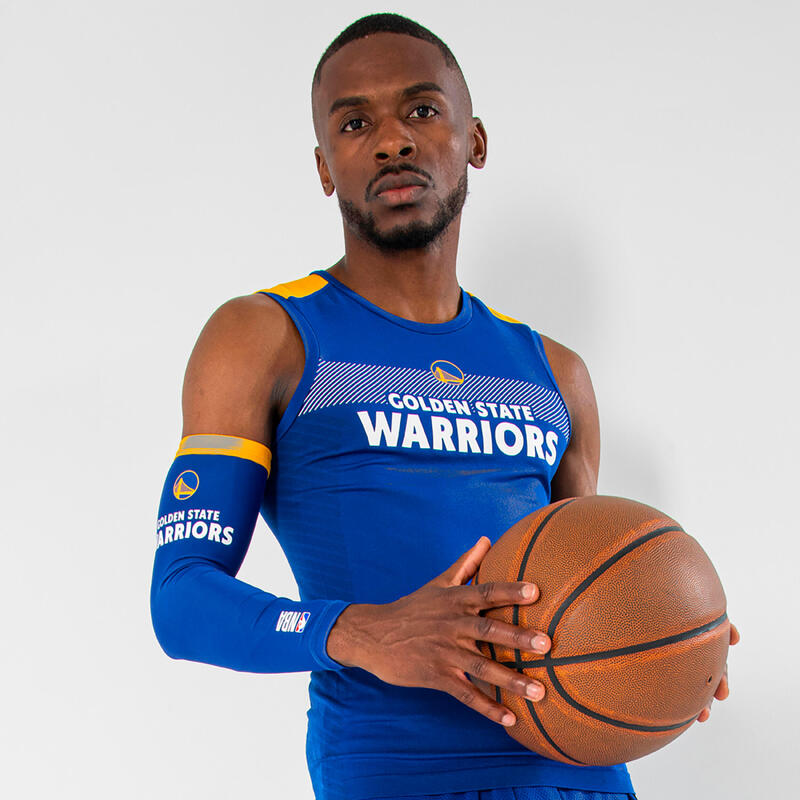 Cotoveleira de Basquetebol E500 NBA Golden State Warriors Adulto Azul