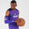 Felnőtt karmelegítő kosárlabdázáshoz E500, NBA Los Angeles Lakers, lila 