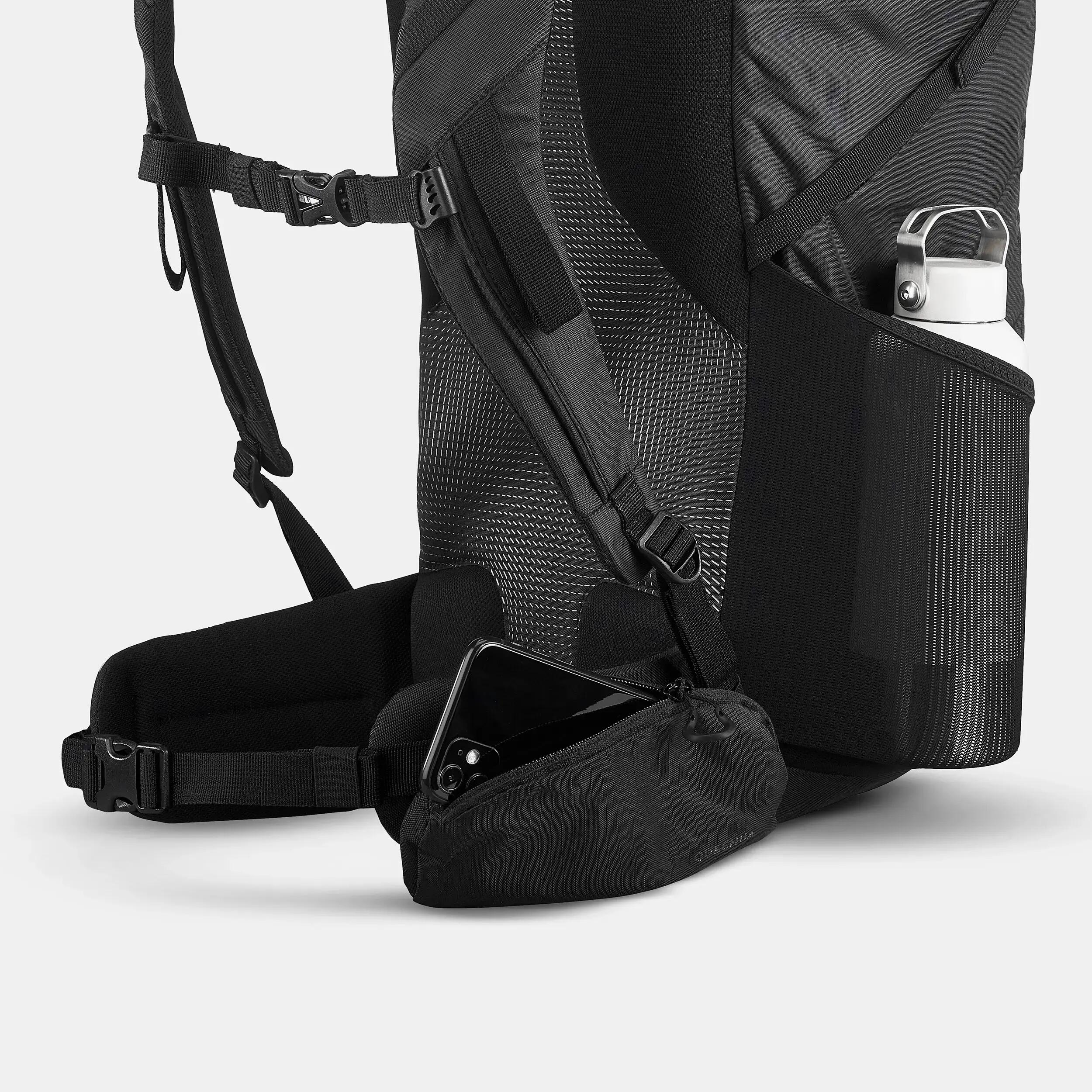 Morral de 35 litros de senderismo para Adultos Quechua MH100 negro 13/18