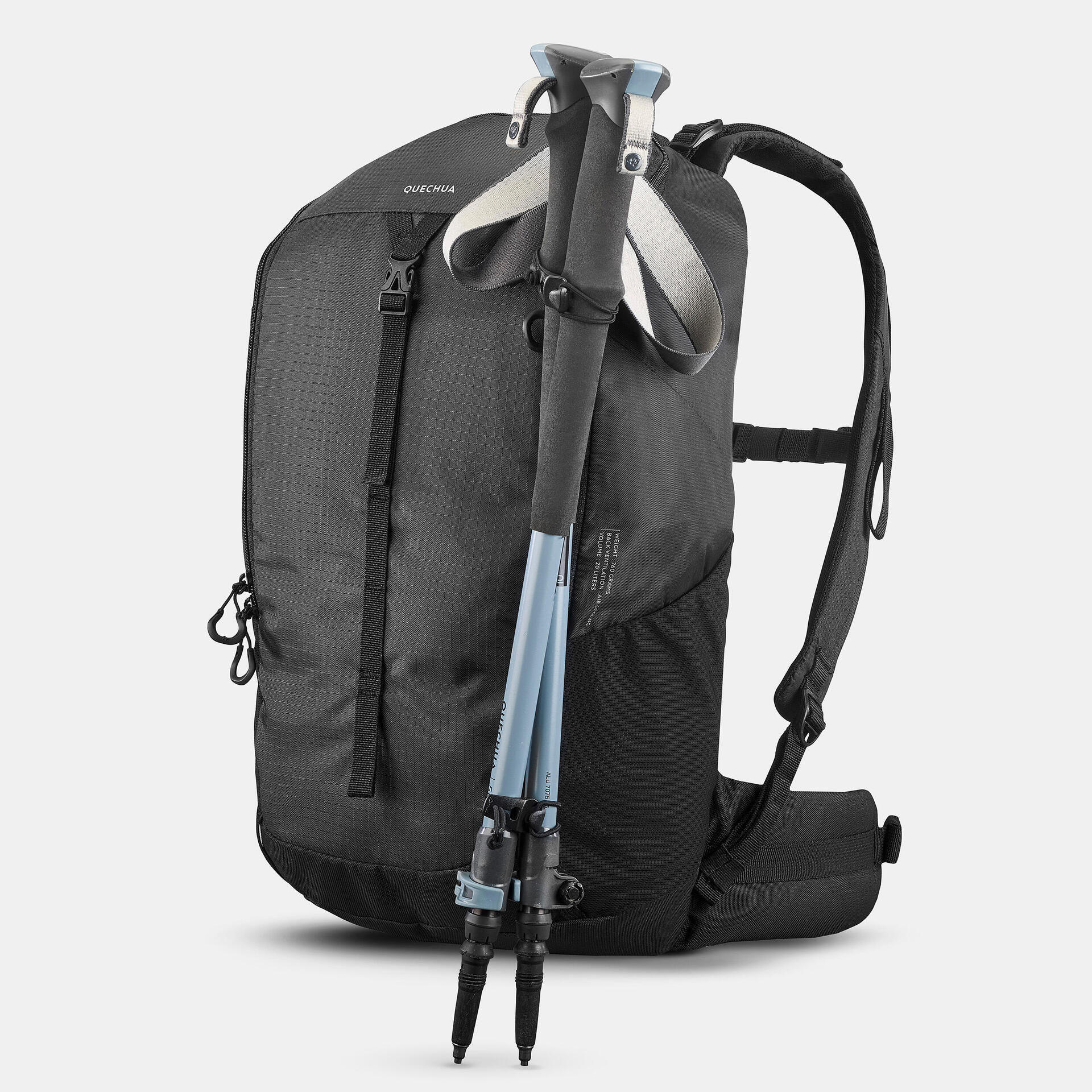 20 L Mountain Hiking Backpack - MH100 - Black