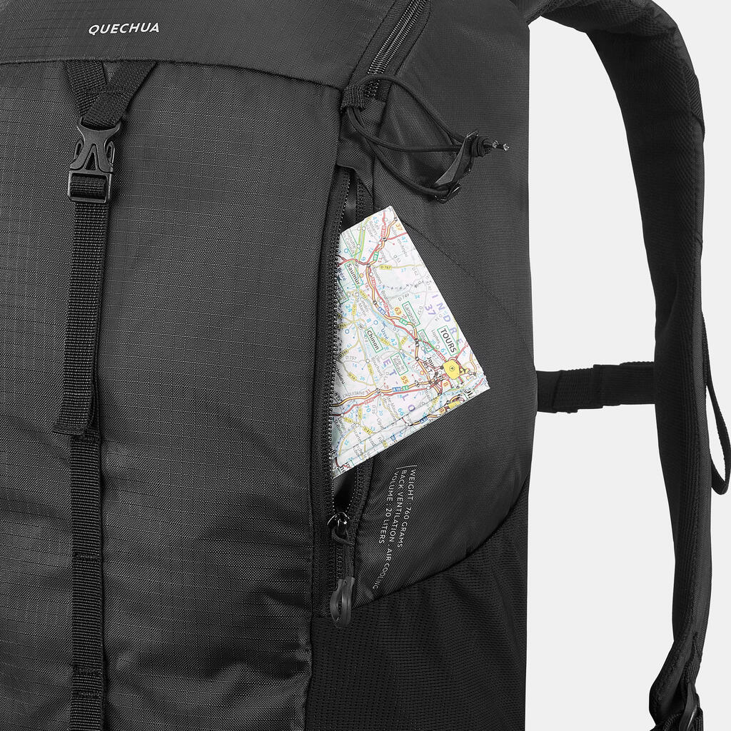 Sac à dos de randonnée montagne 20L, MH100 noir