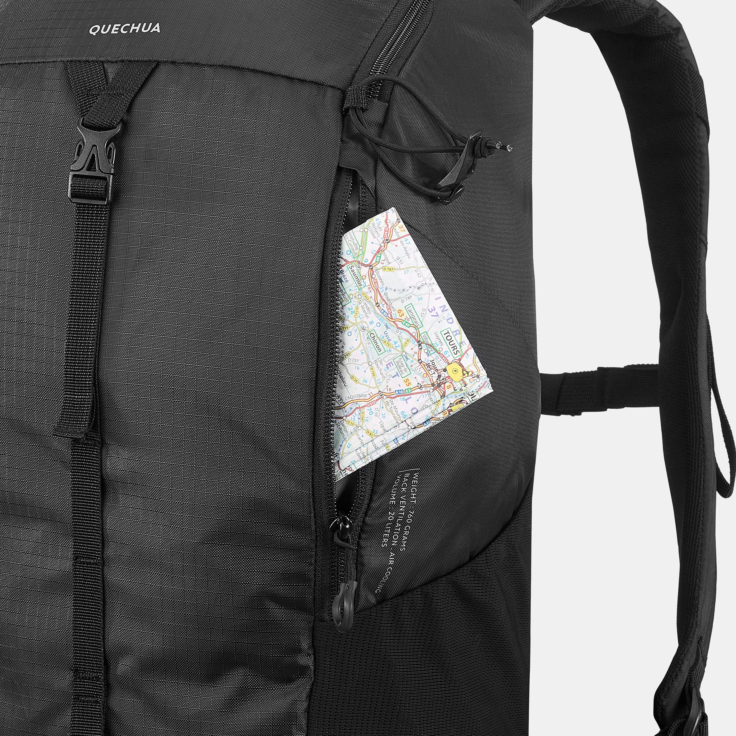 Hiking Backpack 20 L - MH 100 Black - QUECHUA