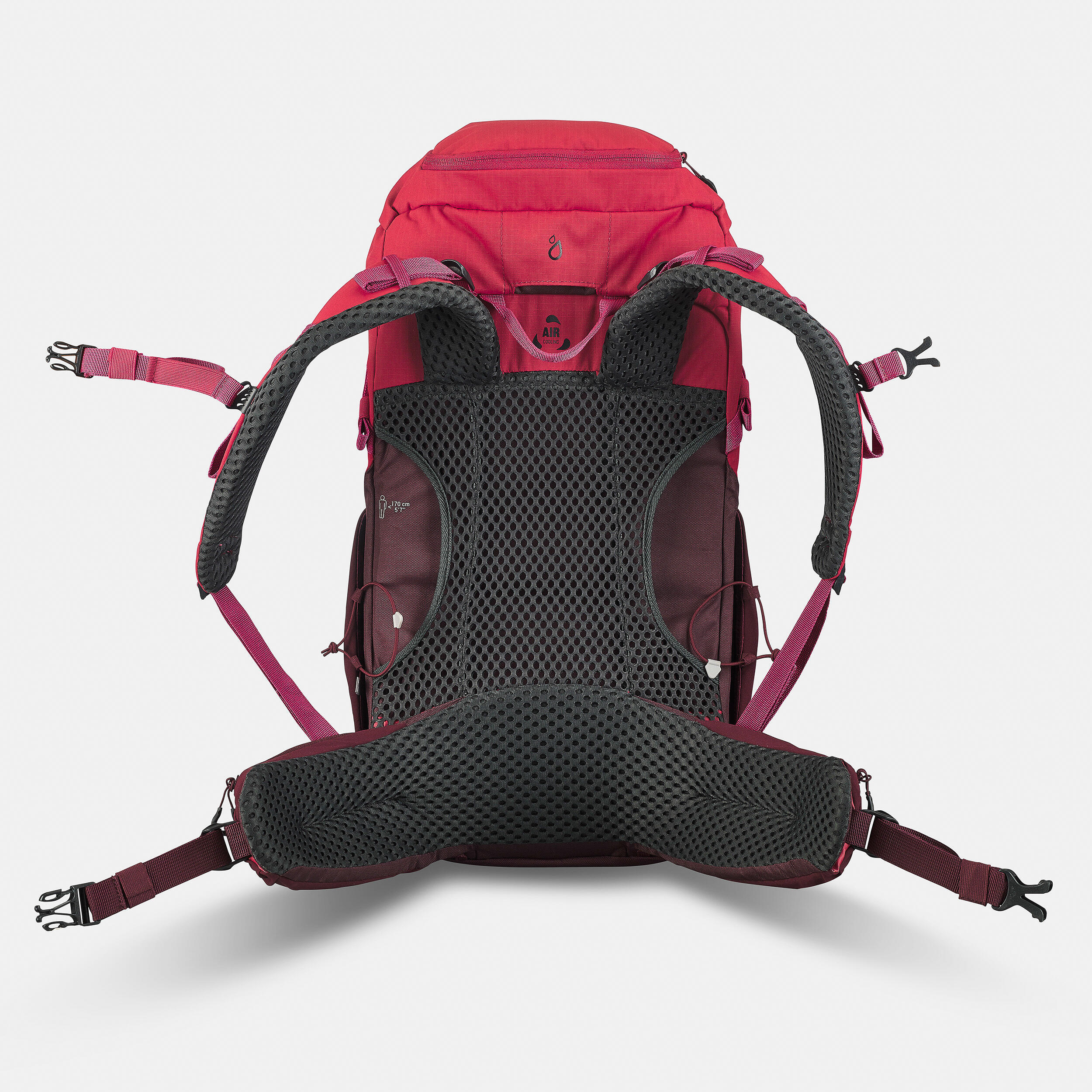 Mochila de montaña 20L funda impermeable Quechua MH500. Equipaje de mano 7/15