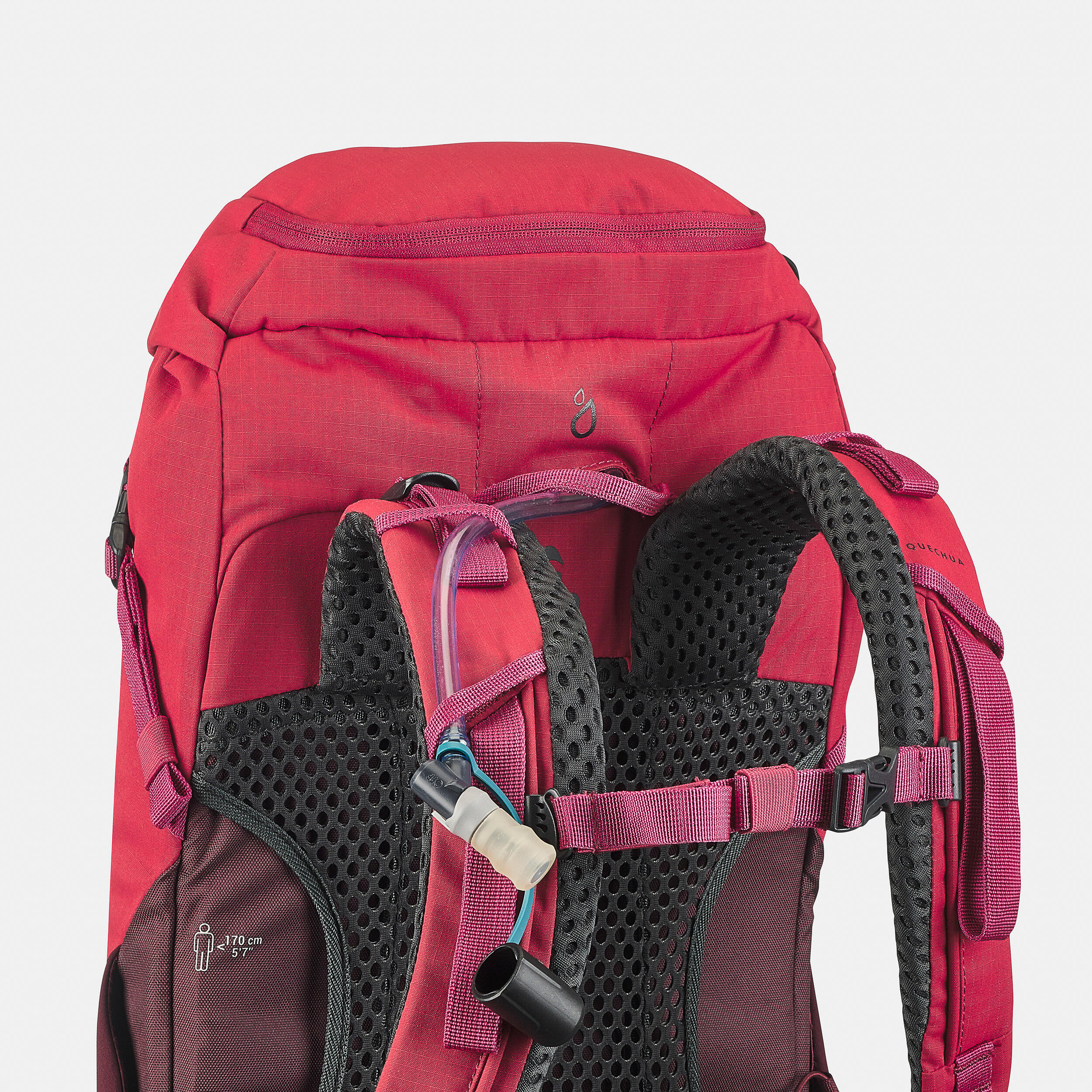 Mochila de montaña 20L funda impermeable Quechua MH500. Equipaje de mano 11/15