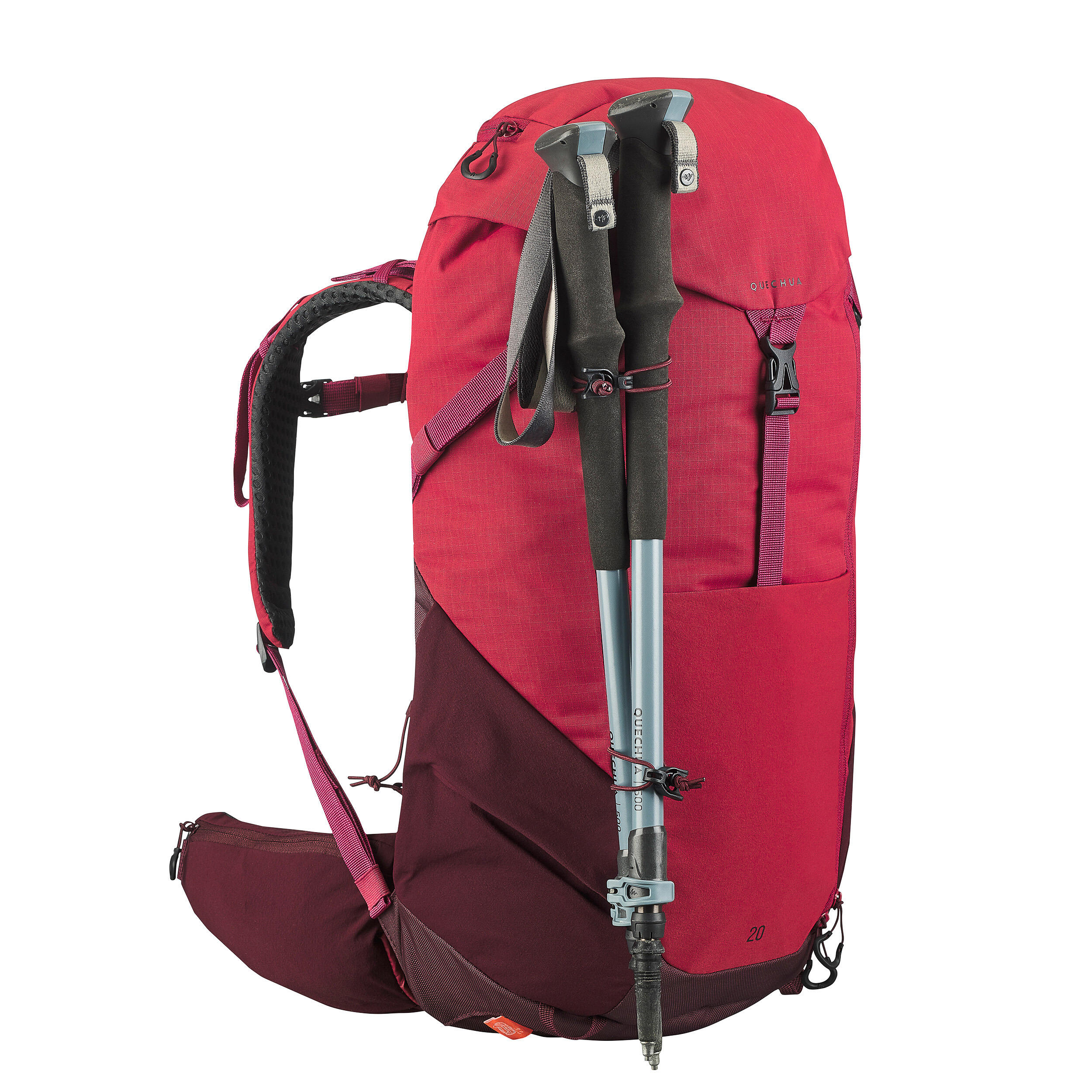 Maleta 20L Senderismo Montaña MH500 rosada Decathlon