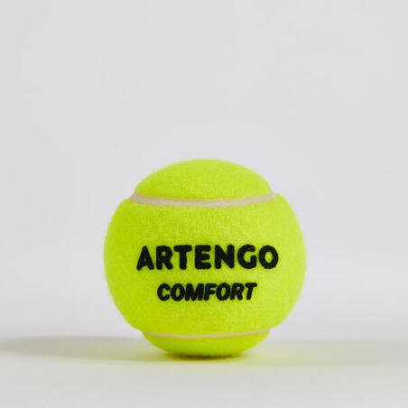 BALLE DE TENNIS POLYVALENTE ARTENGO CONFORT * 4 JAUNE