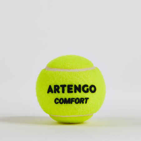 Ευέλικτο μπαλάκι τένις Comfort, συσκευασία 4 τμχ - Κίτρινο