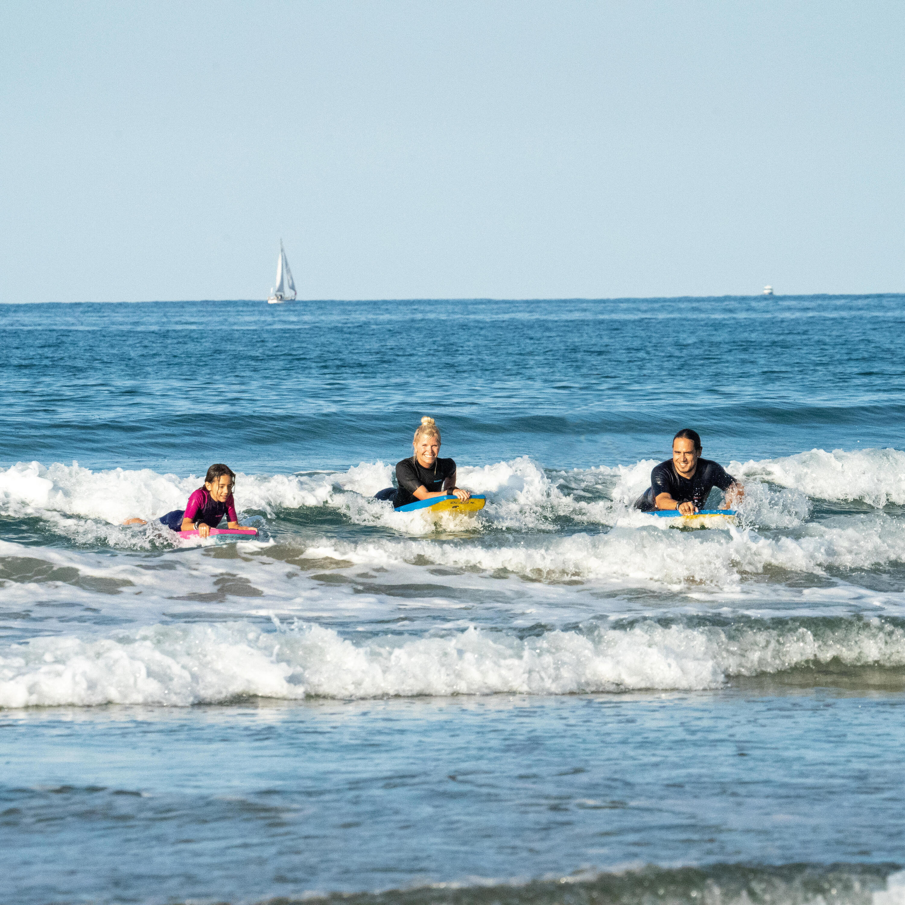Planche de surf horizontal avec cordon pour poignet enfant, 100 5/10