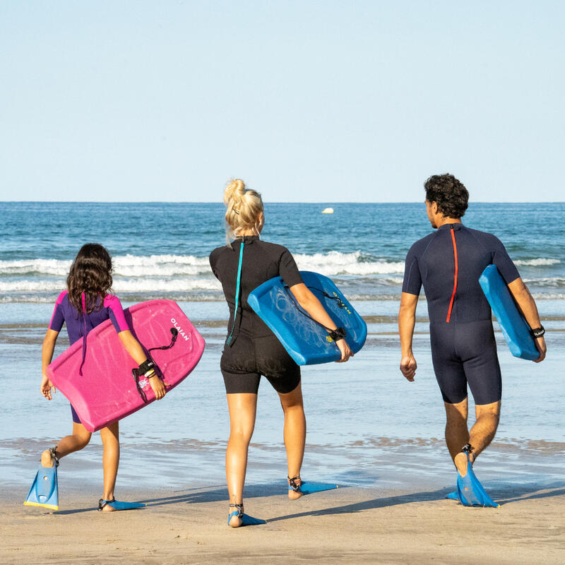 Bodyboard 100 Niños Rosa Azul Leash Muñeca