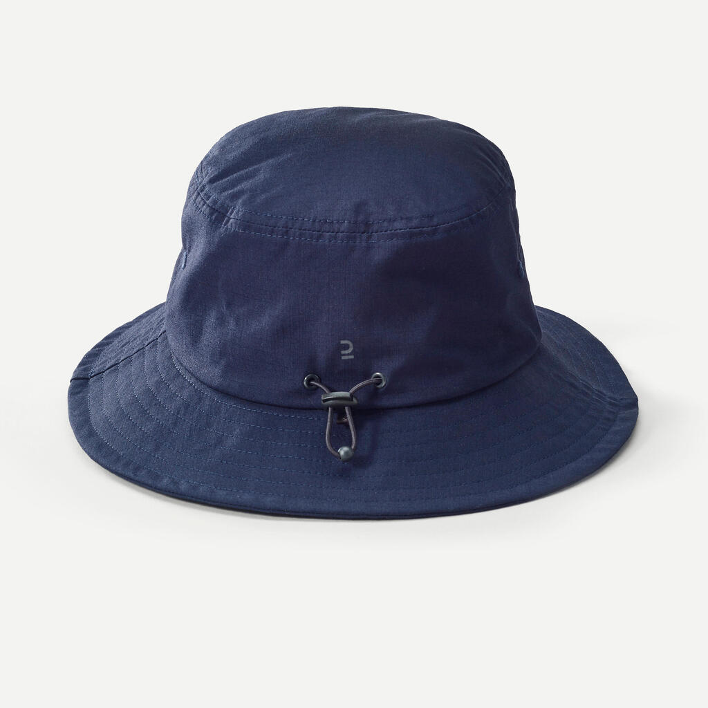 Trekingový klobúk Travel 100 s ochranou proti UV sivý