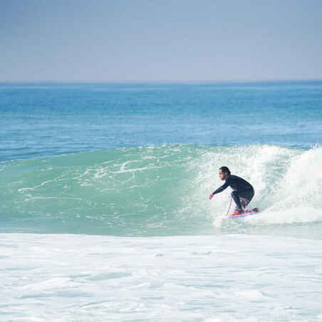 Bodyboard 500 pink white with leash