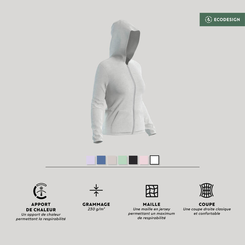 Hanorac Fitness cu fermoar Verde Damă