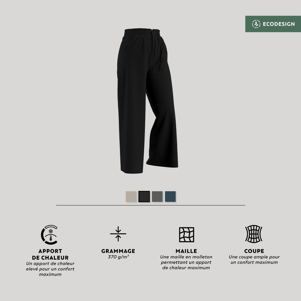Pantalon ample Fitness Femme - 520 Noir