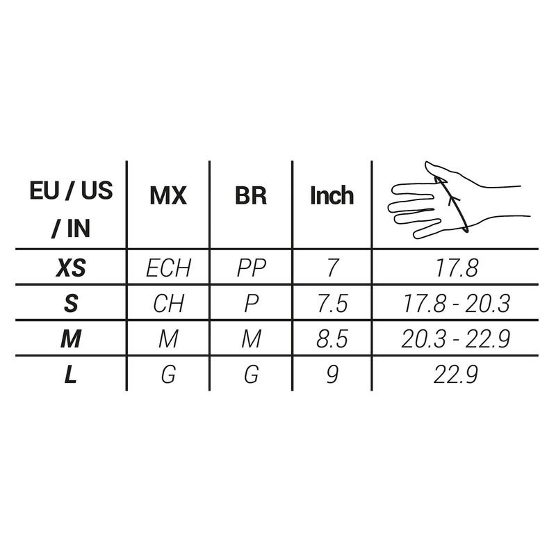 Damen/Herren 3/4-Finger Hockey Handschuh - FH520 schwarz/grau