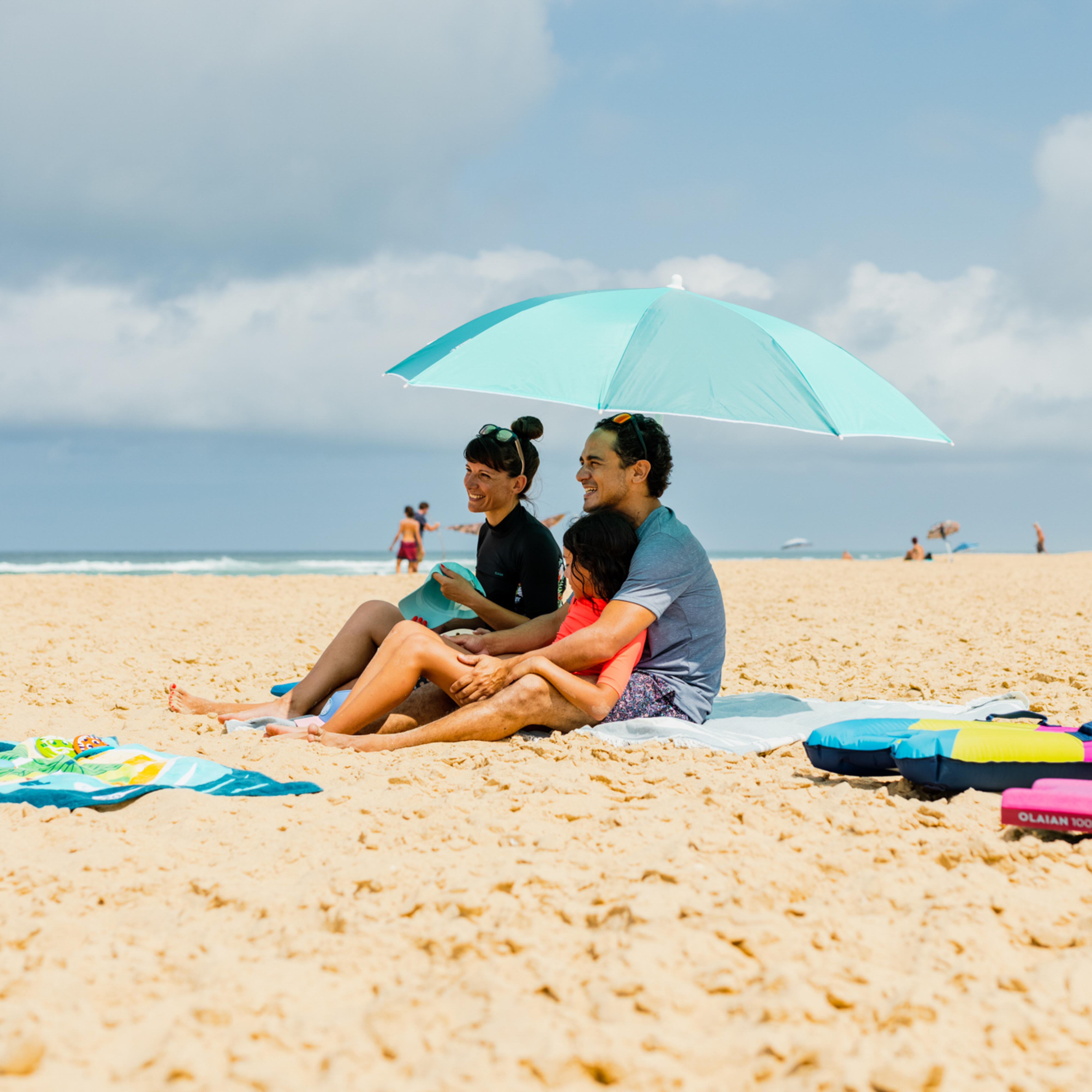 Parasol de plage anti-UV FPRUV 50+ à 2 places – Paruv 160 - DECATHLON