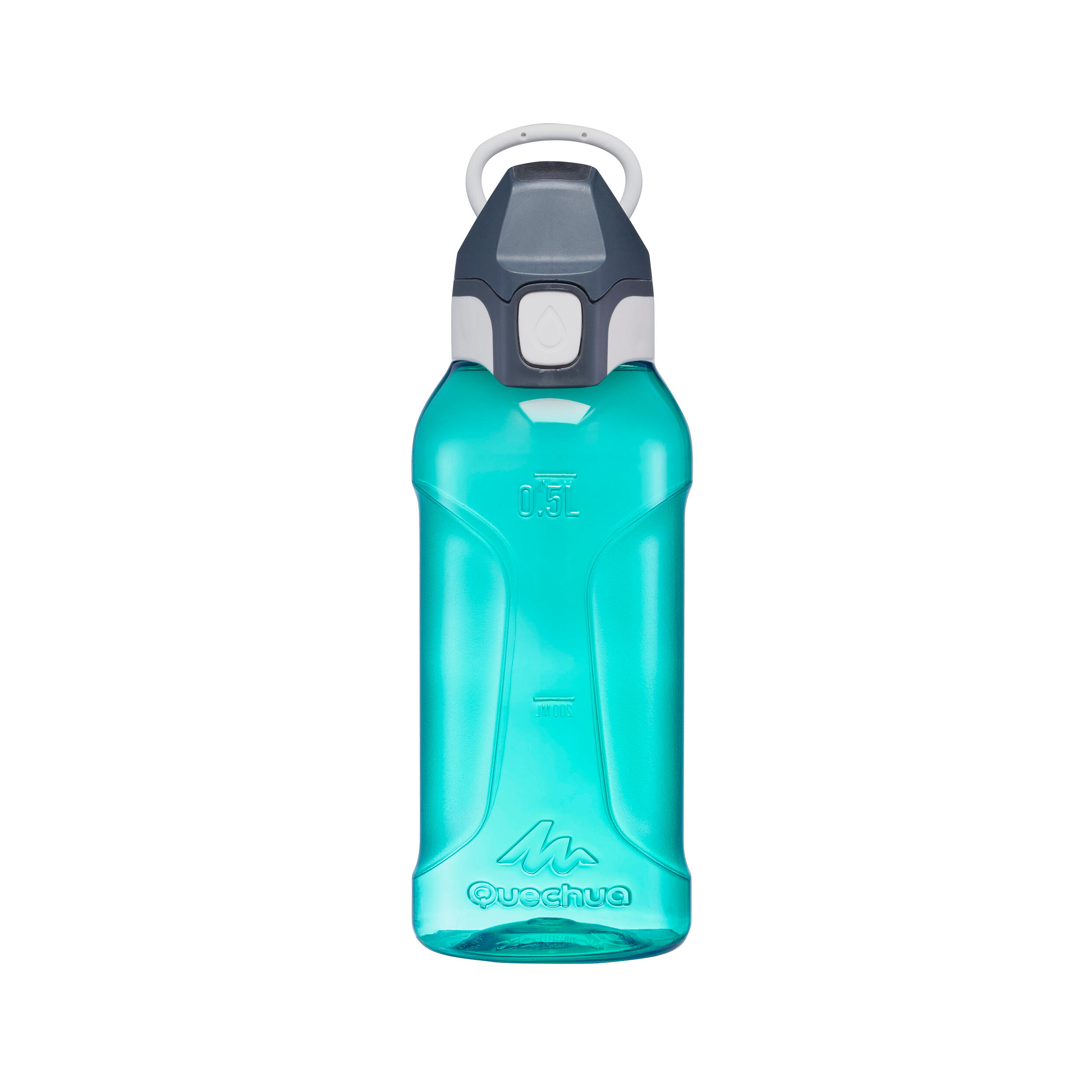 Bouteille d'eau avec bouchon instantané pour enfant - 500 ml bleu - QUECHUA
