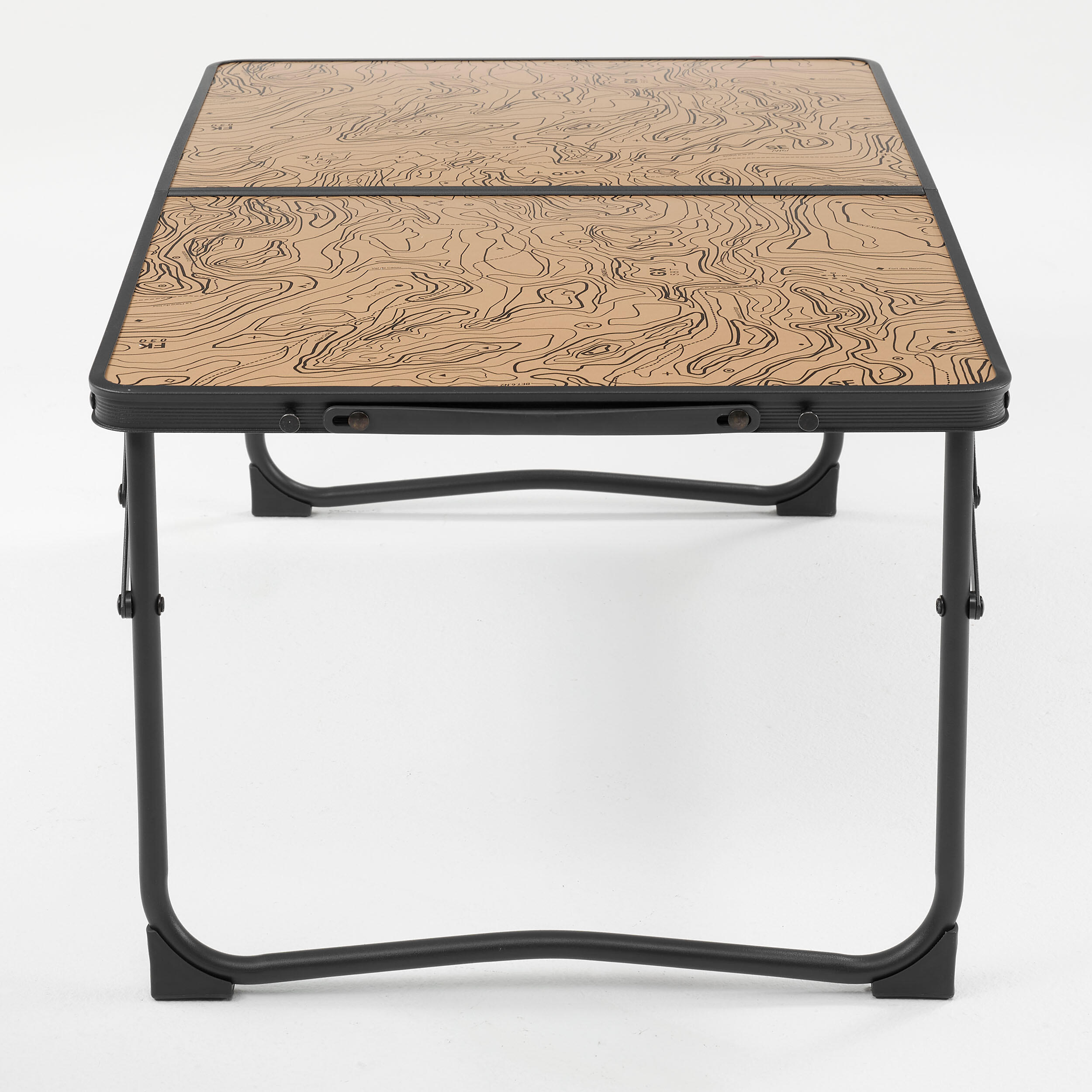 Folding Low Camping Table - 2 to 4 People - Beige