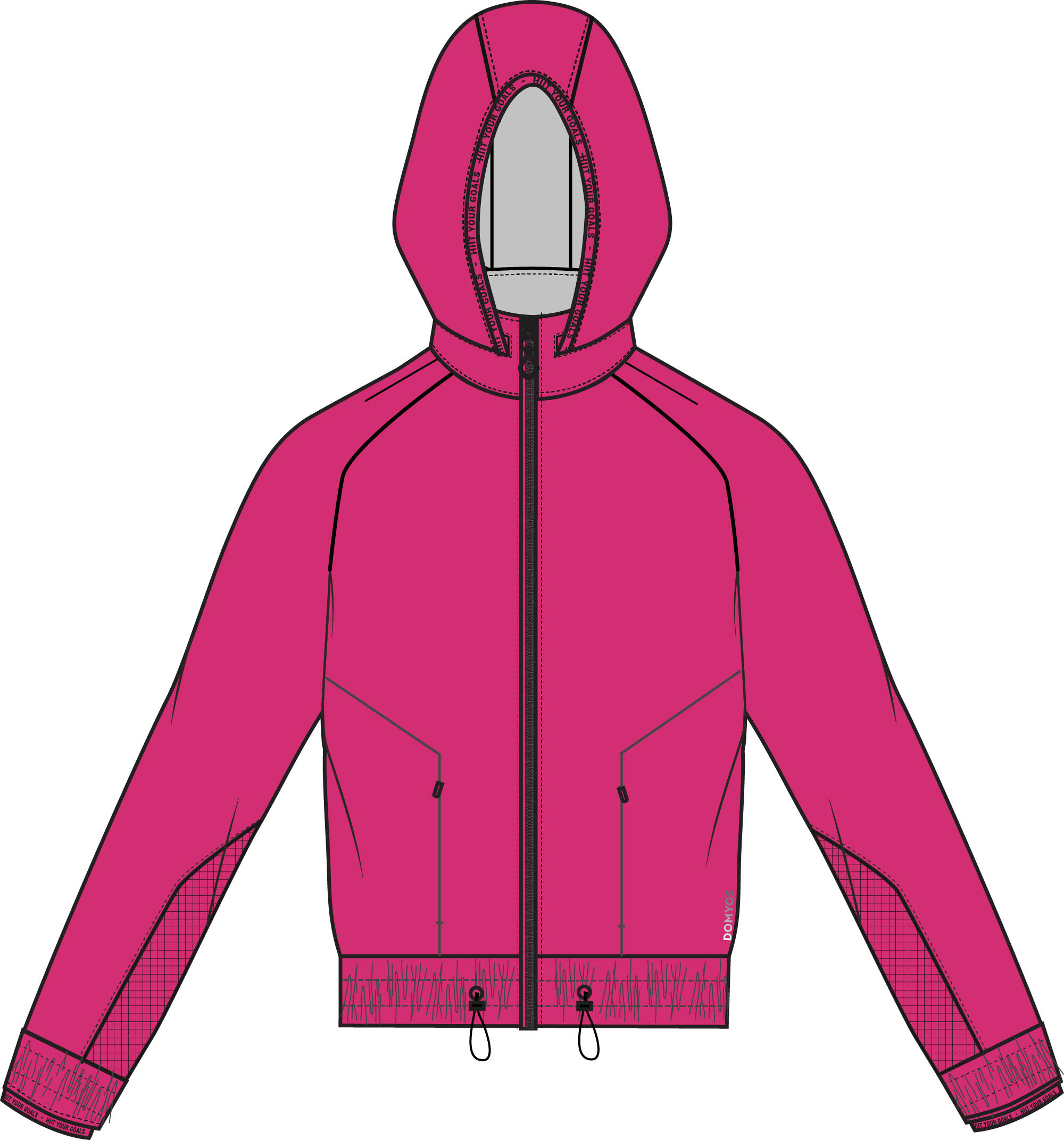 Women's Fitness Cardio Hooded Jacket - Pink 7/7