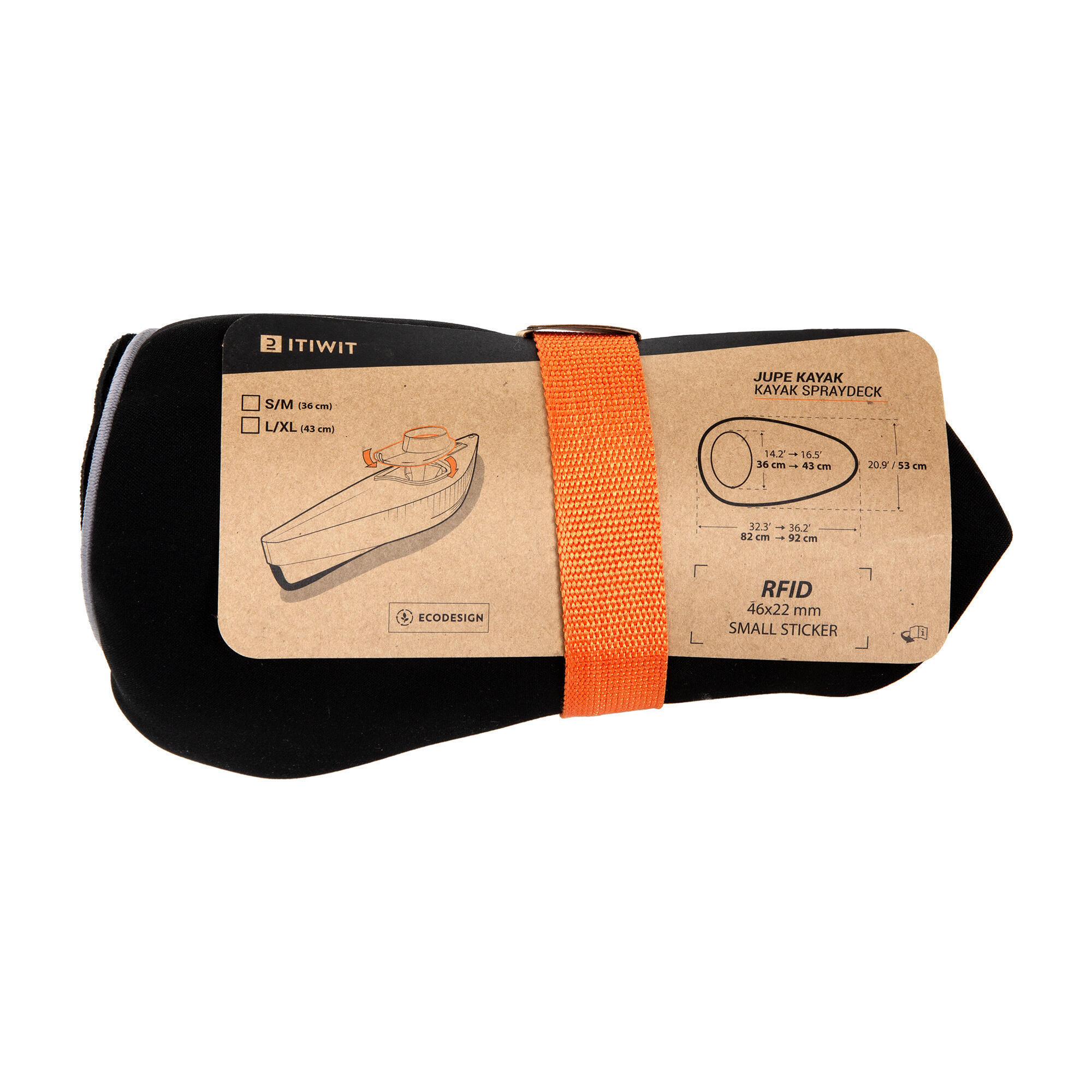 Spritzdecke Neopren für Kajak große Sitzluke 3/6