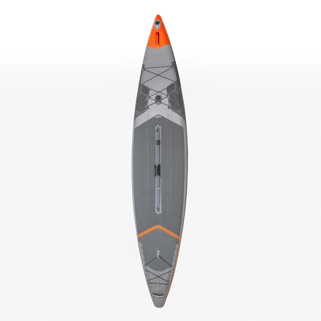SUP-Board Stand Up Paddle aufblasbar 14´ -  X900 Doppelkammer EXPEDITION grau
