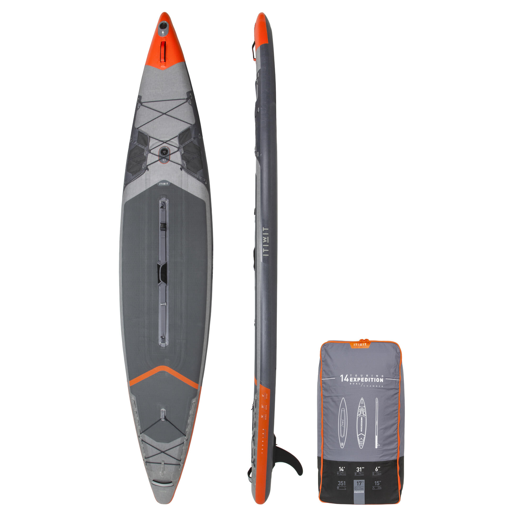 Itiwit X900 14ft Expedition Inflatable Stand-up Paddleboard (double Chamber)