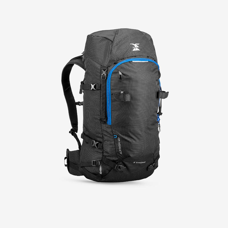 MOUNTAINEERING BACKPACK 40 LITRES - ALPINISM 40 EVO BLACK