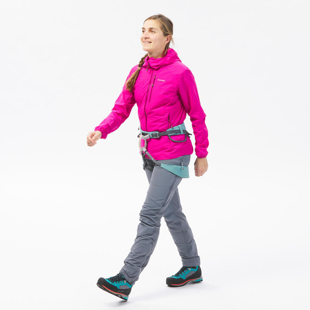 WOMEN'S WINDPROOF JACKET FOR MOUNTAINEERING - FUCHSIA PINK