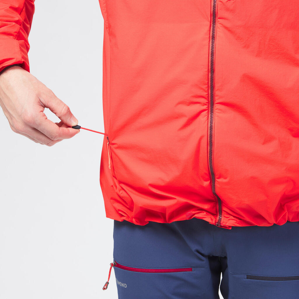 MEN'S WINDPROOF JACKET FOR MOUNTAINEERING - VERMILION RED