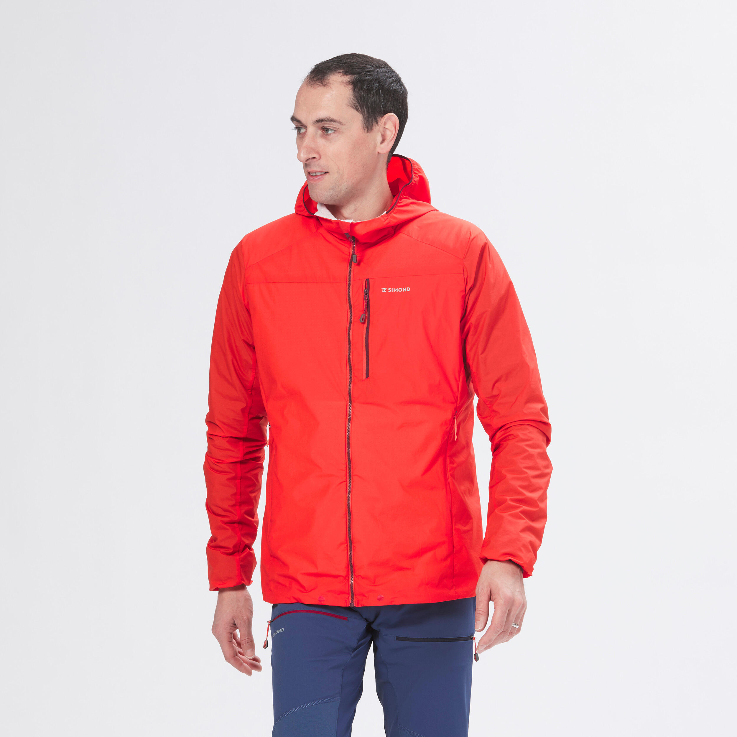 MEN'S WINDPROOF JACKET FOR MOUNTAINEERING - VERMILION RED 1/16