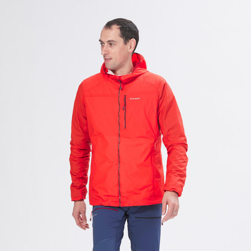 Windjack voor bergsport heren vermiljoenrood