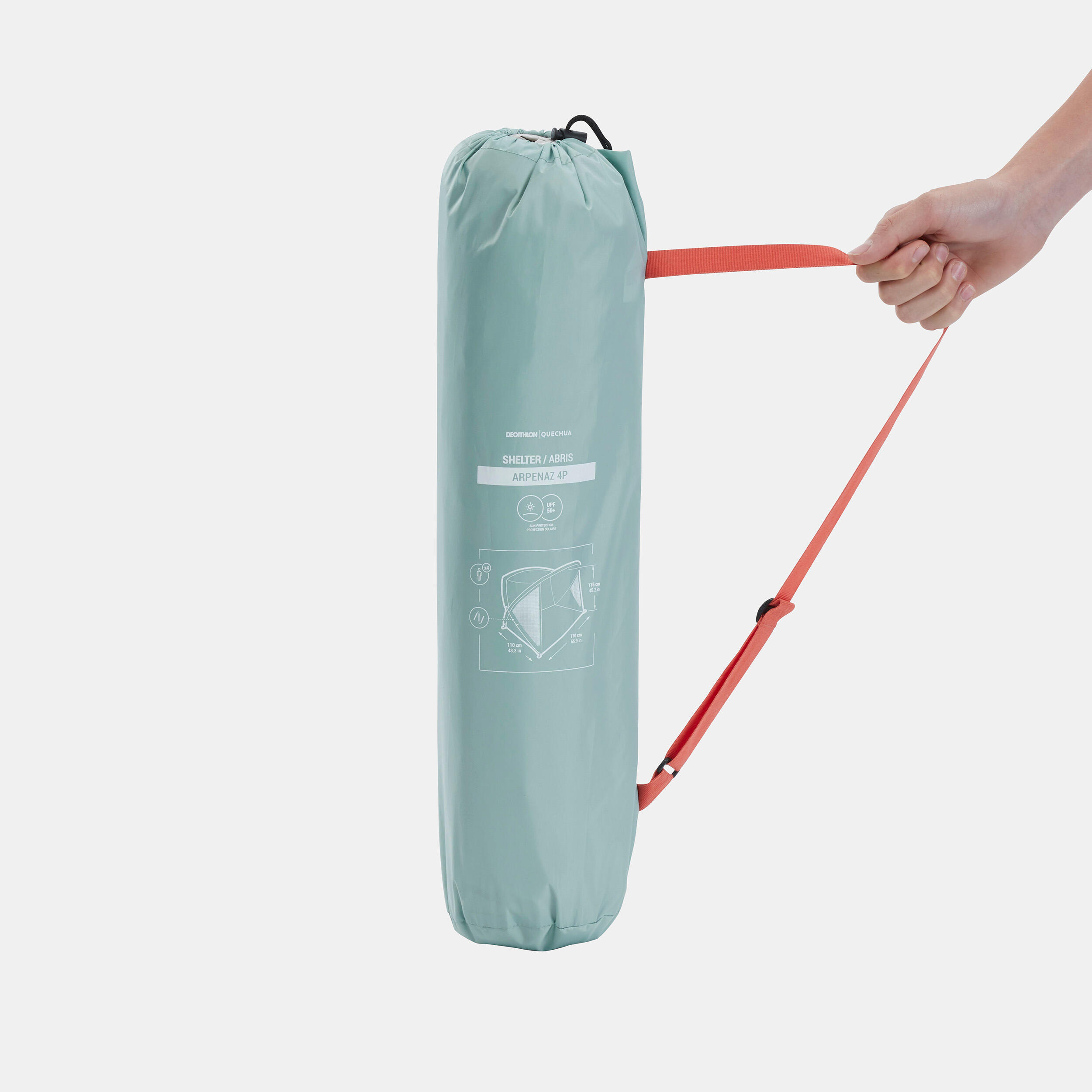 Schutzzelt Stangenaufbau Camping - Arpenaz für 4 Personen 2/12