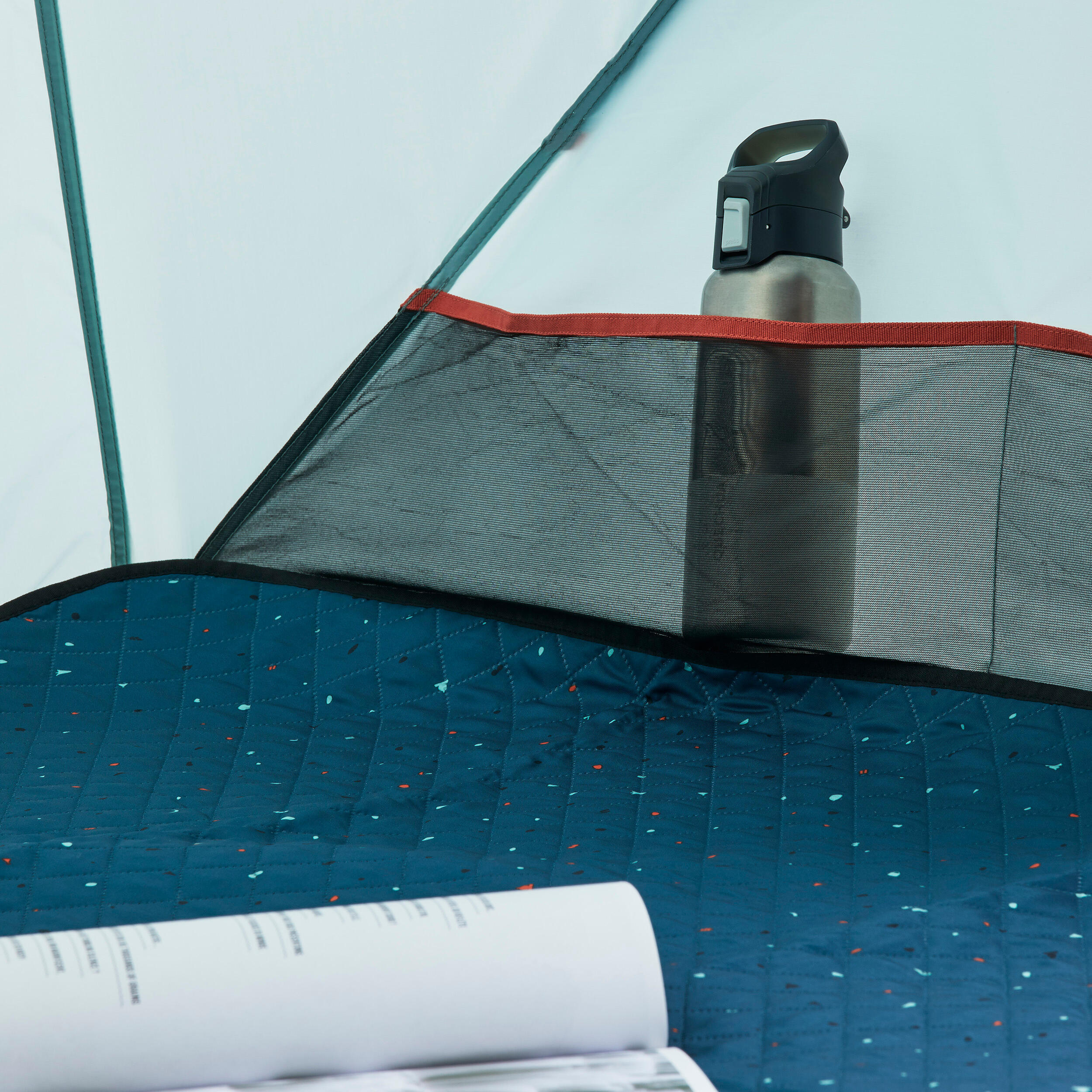 Schutzzelt Stangenaufbau Camping - Arpenaz für 4 Personen 9/12