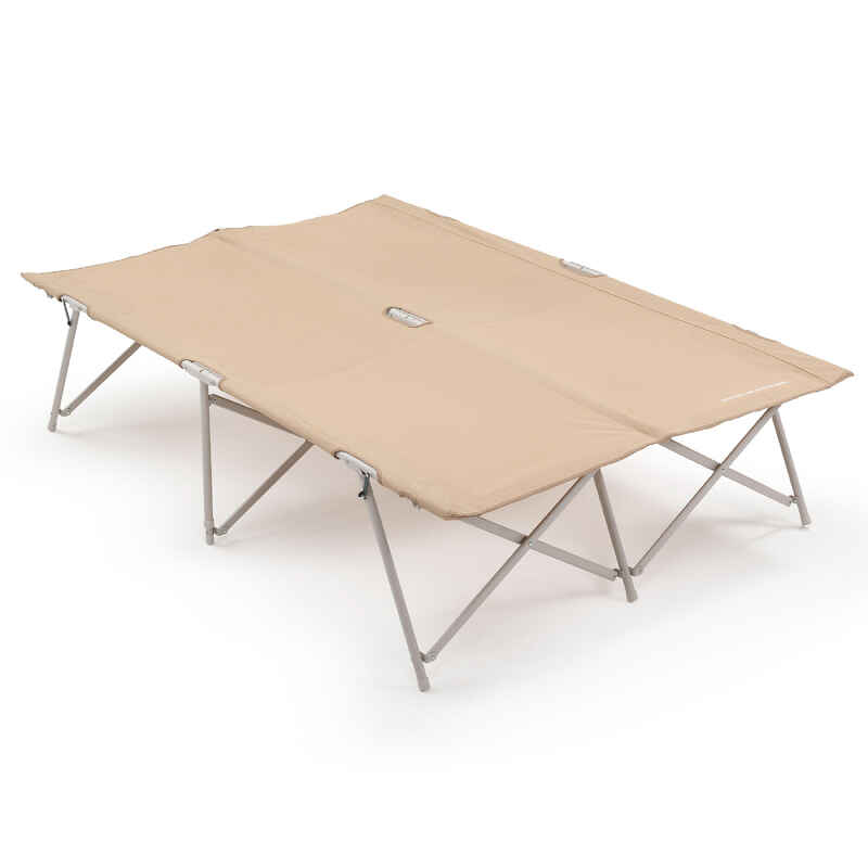CAMP BED FOR CAMPING DOUBLE CAMP BED SECOND 130 CM 2 PERSON Decathlon