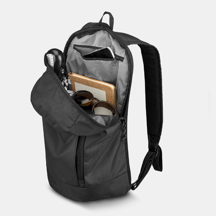 Quechua Arpenaz Zaino Escursionismo 10L – Leggero E Compatto – Nero/Grigio Carbonio